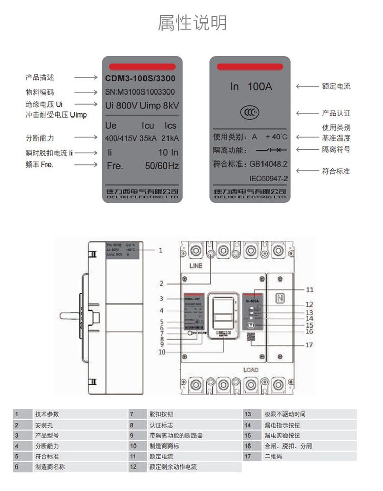 德力西CDM3塑殼斷路器 CDM3塑殼空氣開關(guān) CDM3塑殼開關(guān)詳情 CDM3塑殼開關(guān)價格 CDM3塑殼斷路器技術(shù)參數(shù)